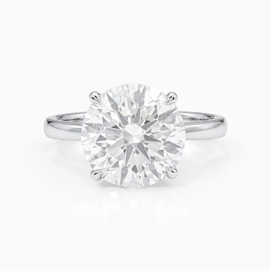Round Cut Diamond Solitaire Engagement Ring Ring