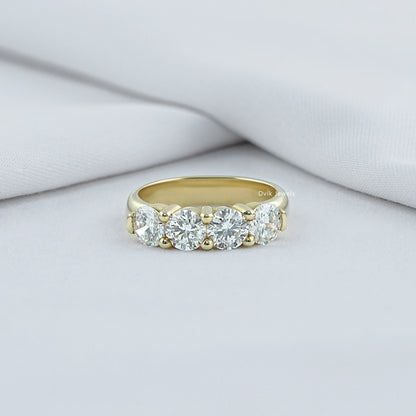 Round Lab Grown Diamond Wedding Band
