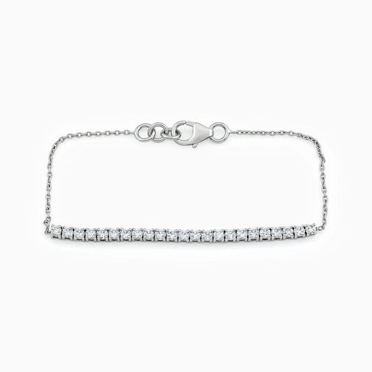 Round Cut Lab Diamond Bar Bracelet Bracelet