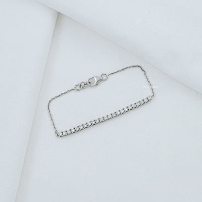 Round Cut Lab Diamond Bar Bracelet