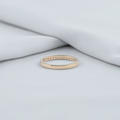 Round Lab Diamond Half Eternity Band
