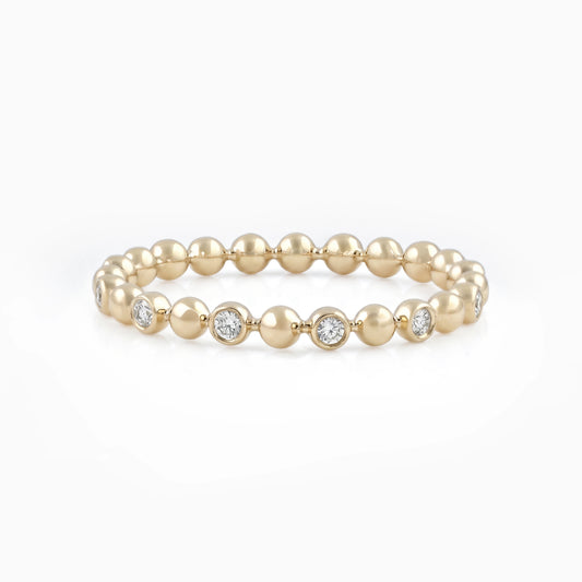 Round Cut Lab Diamond Full Eternity Bubble Band