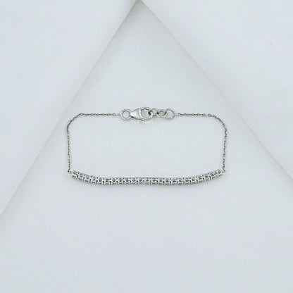 Round Cut Lab Diamond Bar Bracelet