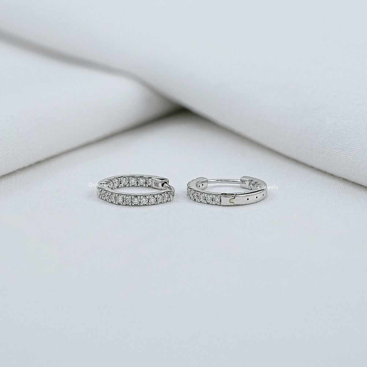 Round Lab Grown Diamond Hoop Earrings