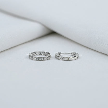 Round Lab Grown Diamond Hoop Earrings