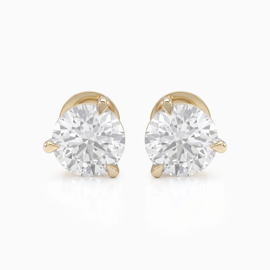 Round Cut Lab Grown Diamond Solitaire Stud Earrings Earrings