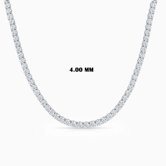 Round Cut Lab Grown Diamond Tennis Necklace