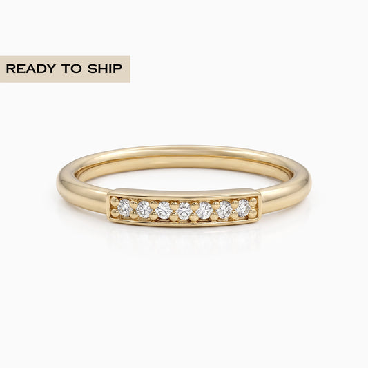 Round Diamond Channel Set Promise Ring