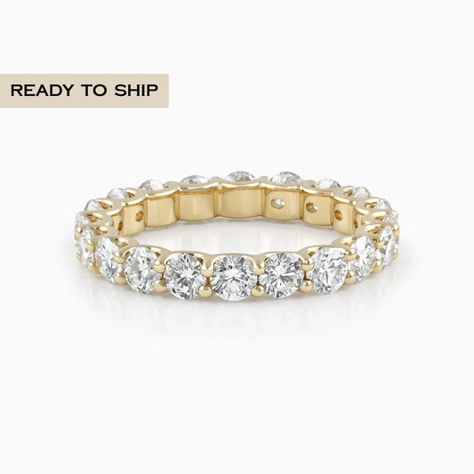 Round Diamond Eternity Wedding Band