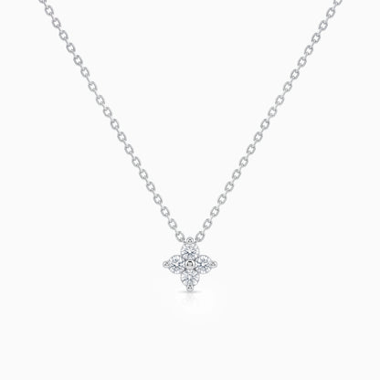 Round Diamond Floral Style Minimalist Pendant Pendant