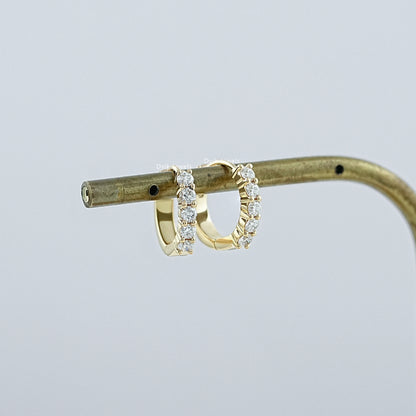 Lab Grown Brilliant Diamond Hoop Earrings