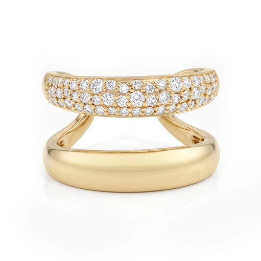 Round Lab Diamond Double Domed Ring Ring