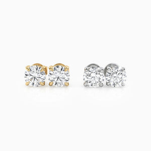 Round Lab Grown Diamond Stud Earrings