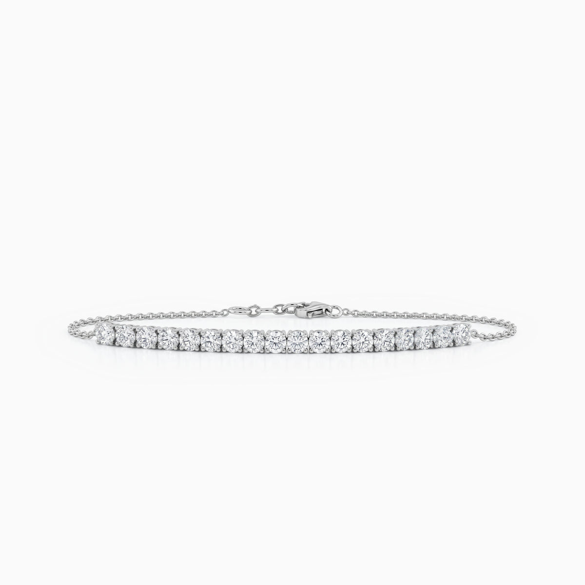 Round Lab Grown Diamond Chain Bracelet Bracelet