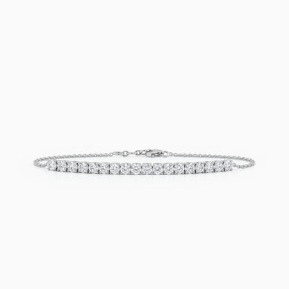 Round Lab Grown Diamond Chain Bracelet Bracelet