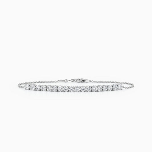 Round Lab Grown Diamond Chain Bracelet Bracelet