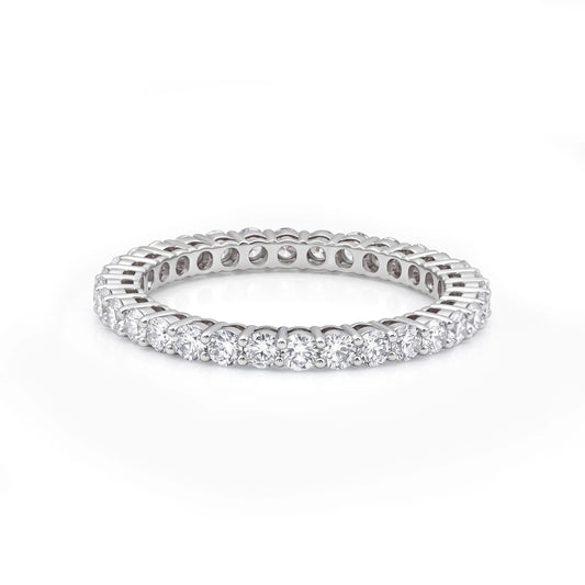 Round Lab Grown Diamond Full Eternity Band Ring