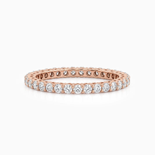 Round Lab Grown Diamond Full Eternity Wedding Band
