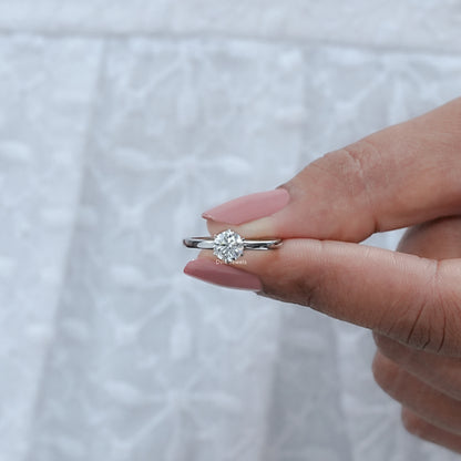 Round Diamond Solitaire Promise Ring