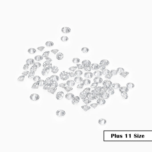 Plus 11 Size Round Cut Lab Diamond