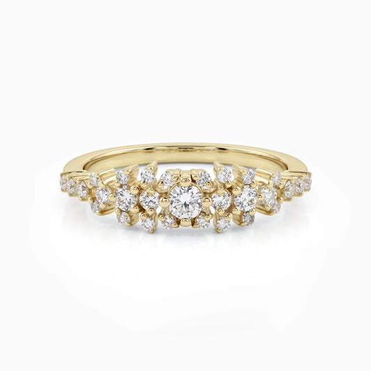 Serenity Round Cut Lab Diamond Accent Ring Ring