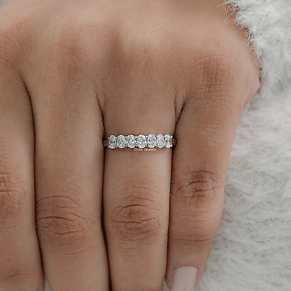 Lab Grown Diamond Half Eternity Wedding Band