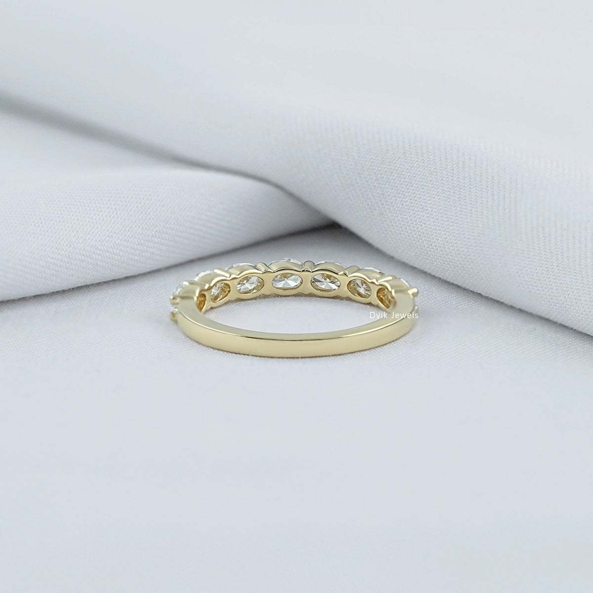 East West Oval Diamond Seven Stone Band