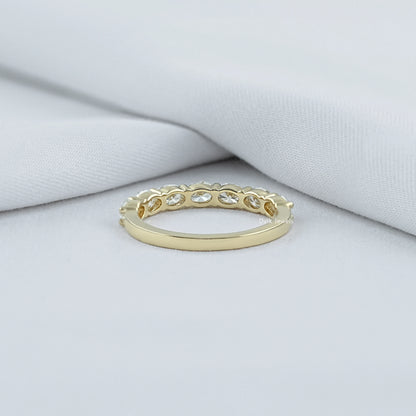 East West Oval Diamond Seven Stone Band