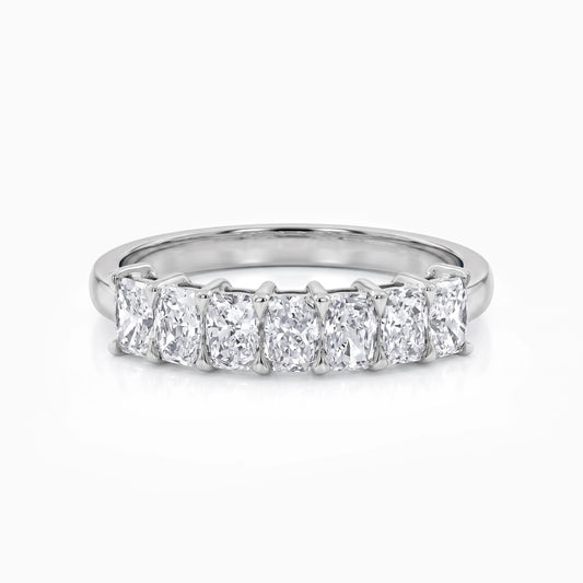 Seven Stone Radiant Cut Half Eternity Band
