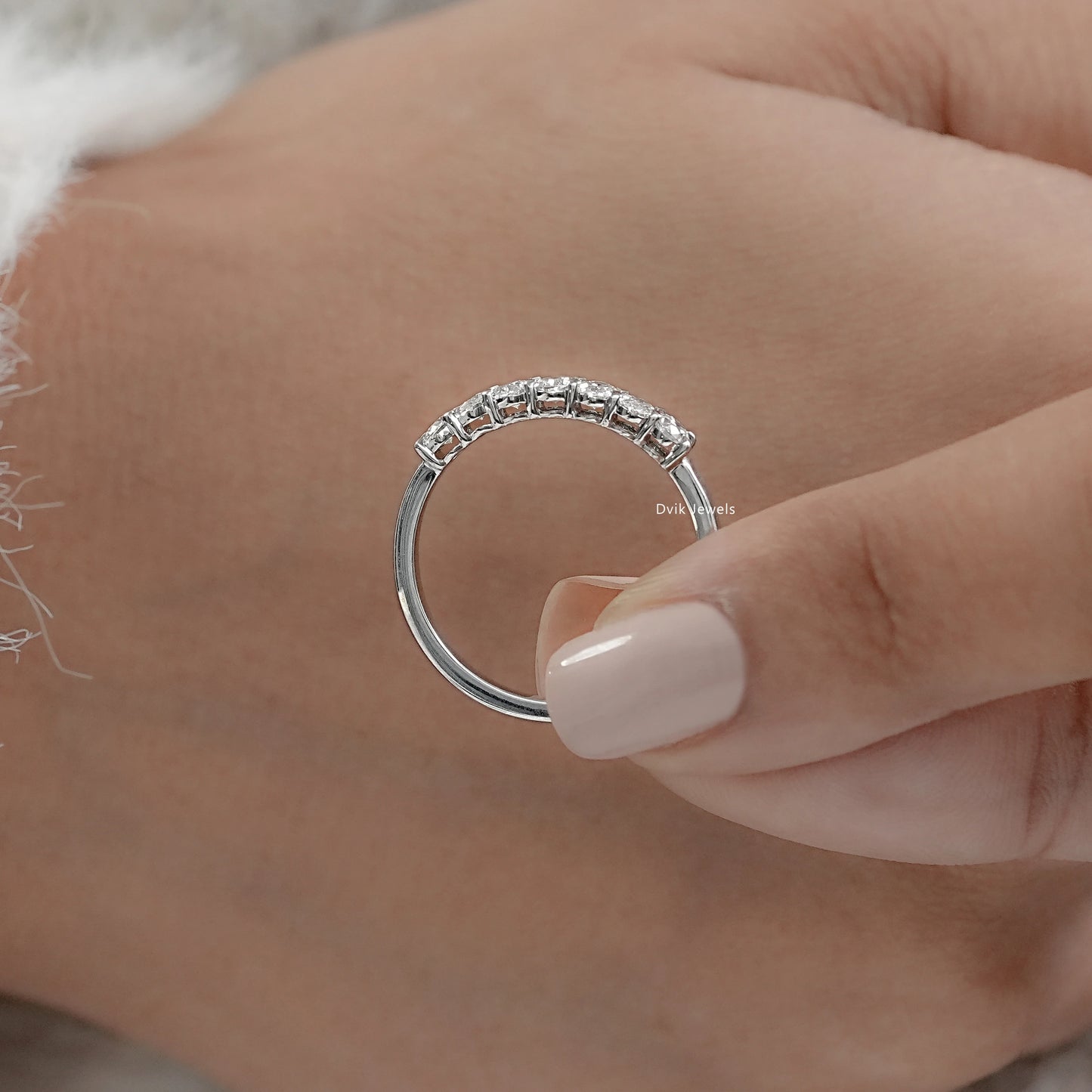 Lab Grown Diamond Half Eternity Wedding Band