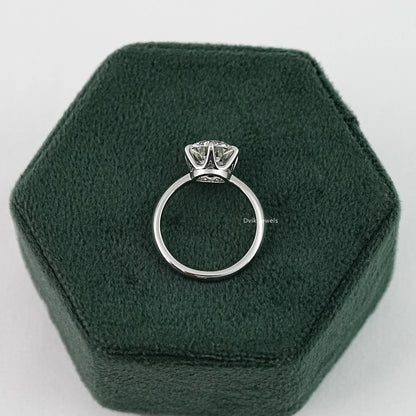 Round Cut Lab Diamond Solitaire Engagement Ring