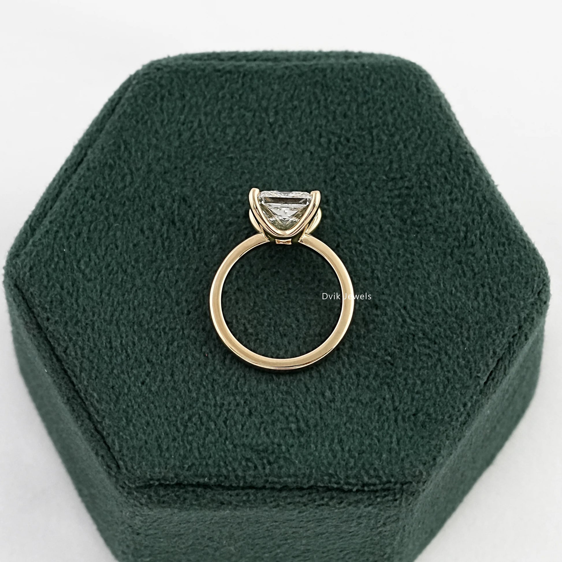 Princess Cut Lab Diamond Solitaire Ring Ring