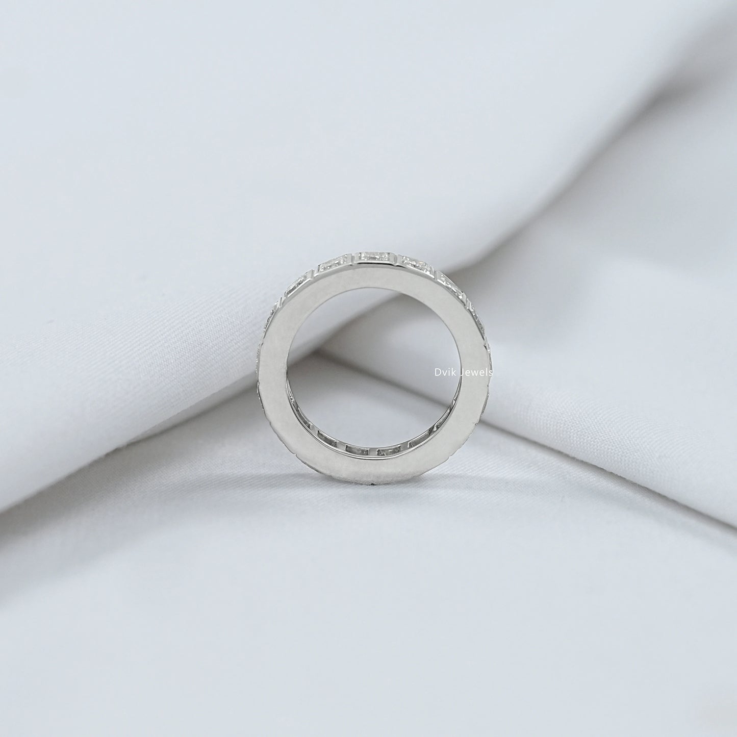 Princess Cut Diamond Channel Set Eternity Band