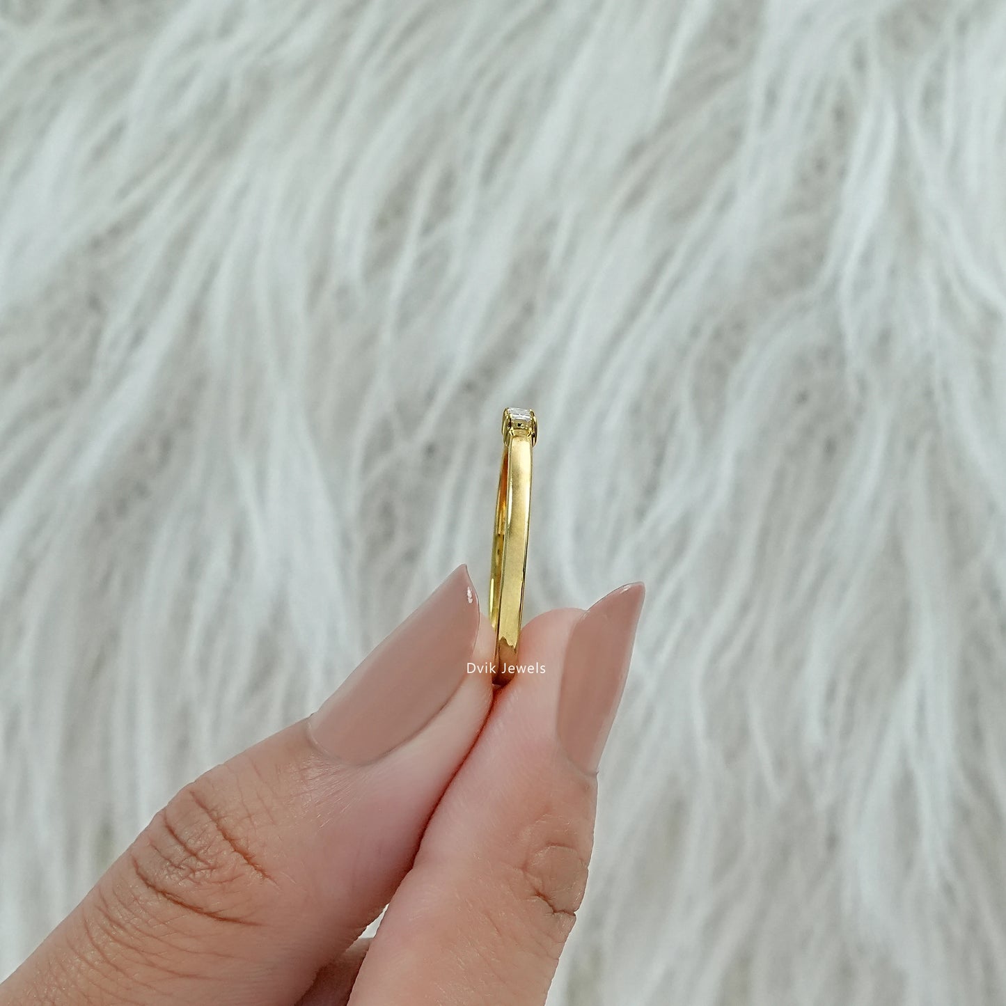 Minimal Baguette Cut Lab Diamond Solitaire Ring