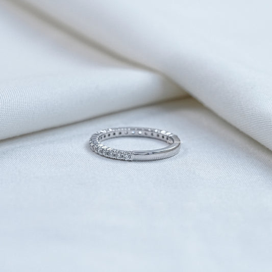Tiny Round Diamond Eternity Band
