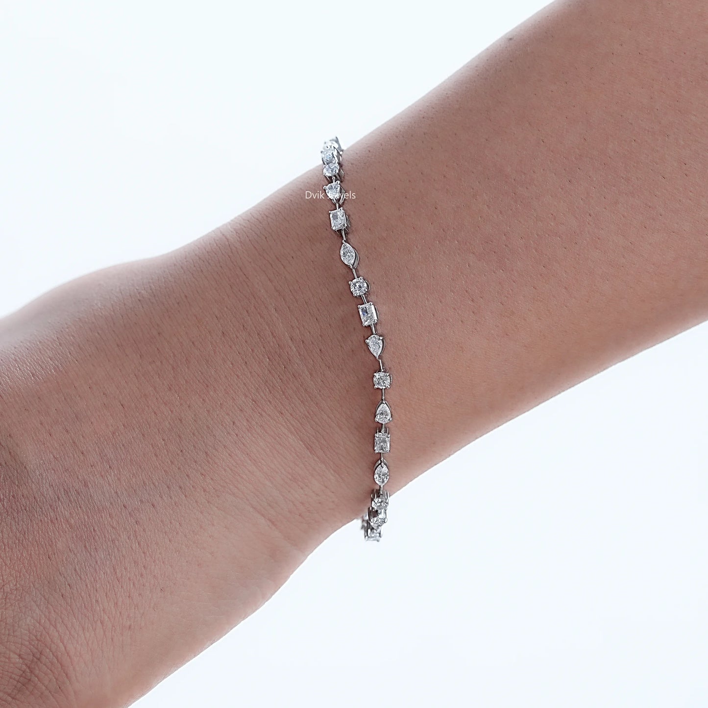 Multi shape Lab Diamond Tennis Bracelet