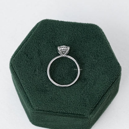 Oval Cut Lab Diamond Solitaire Engagement Ring