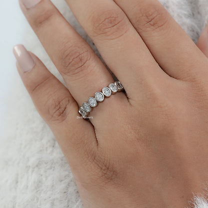 Oval Cut Lab Diamond Eternity Band