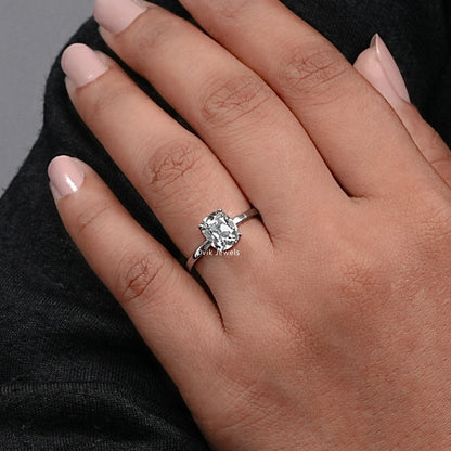 Old Mine Cushion Diamond Solitaire Ring