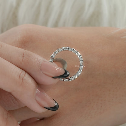 Emerald Cut Lab Diamond Full Eternity Band