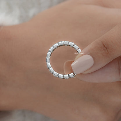 Radiant Cut Lab Diamond Bezel Set Eternity Band