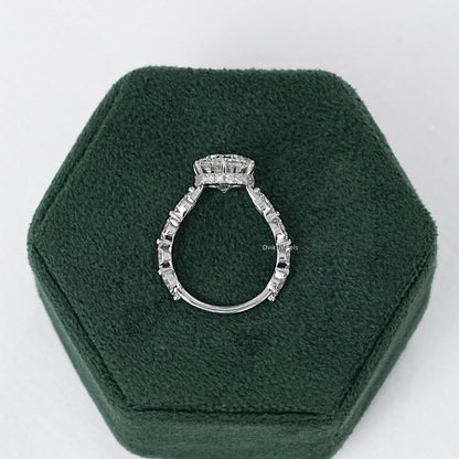 Hidden Halo Lab Diamond Engagement Ring