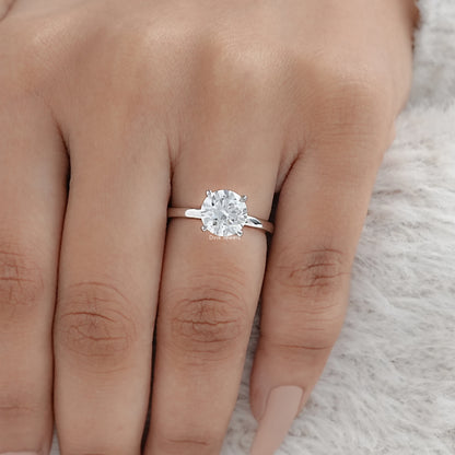2 Carat Round Cut Diamond Solitaire Proposal Ring