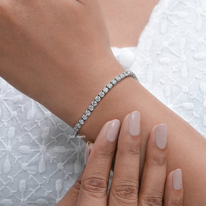 Round Lab Diamond Tennis Bracelet