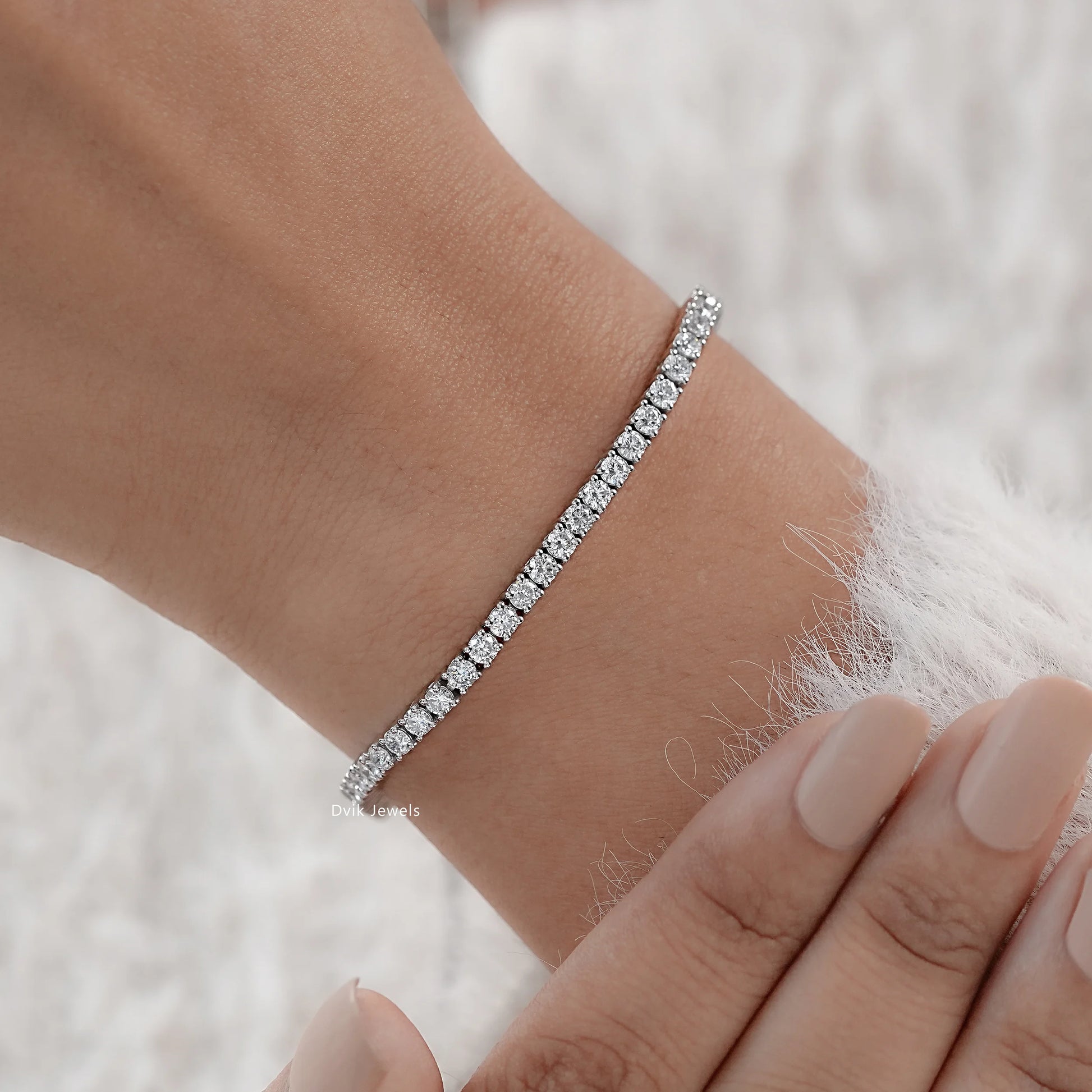 Round Cut Lab Grown Diamond Bracelet Bracelet