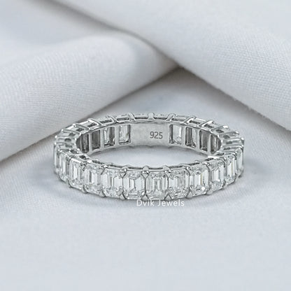 Stunning Emerald Cut Diamond Full Eternity Band
