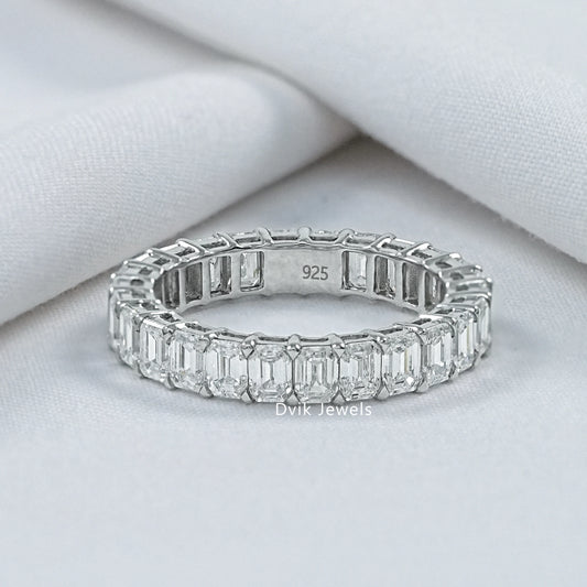 Stunning Emerald Cut Diamond Full Eternity Band