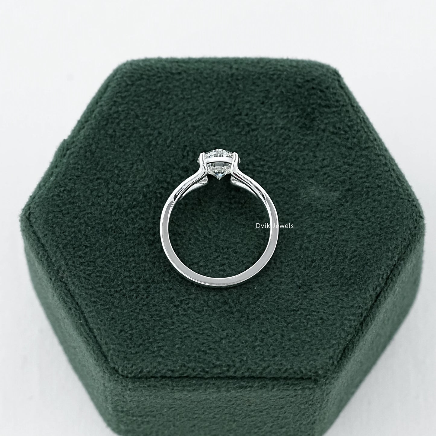 Split Shank Oval Diamond Solitaire Ring