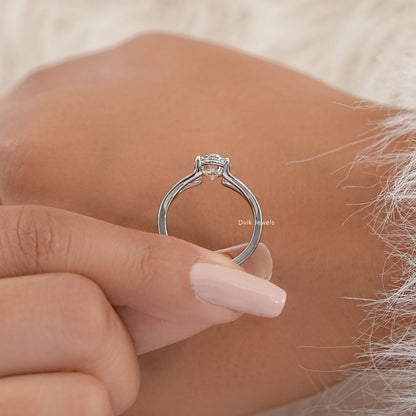 Split Shank Oval Diamond Solitaire Ring