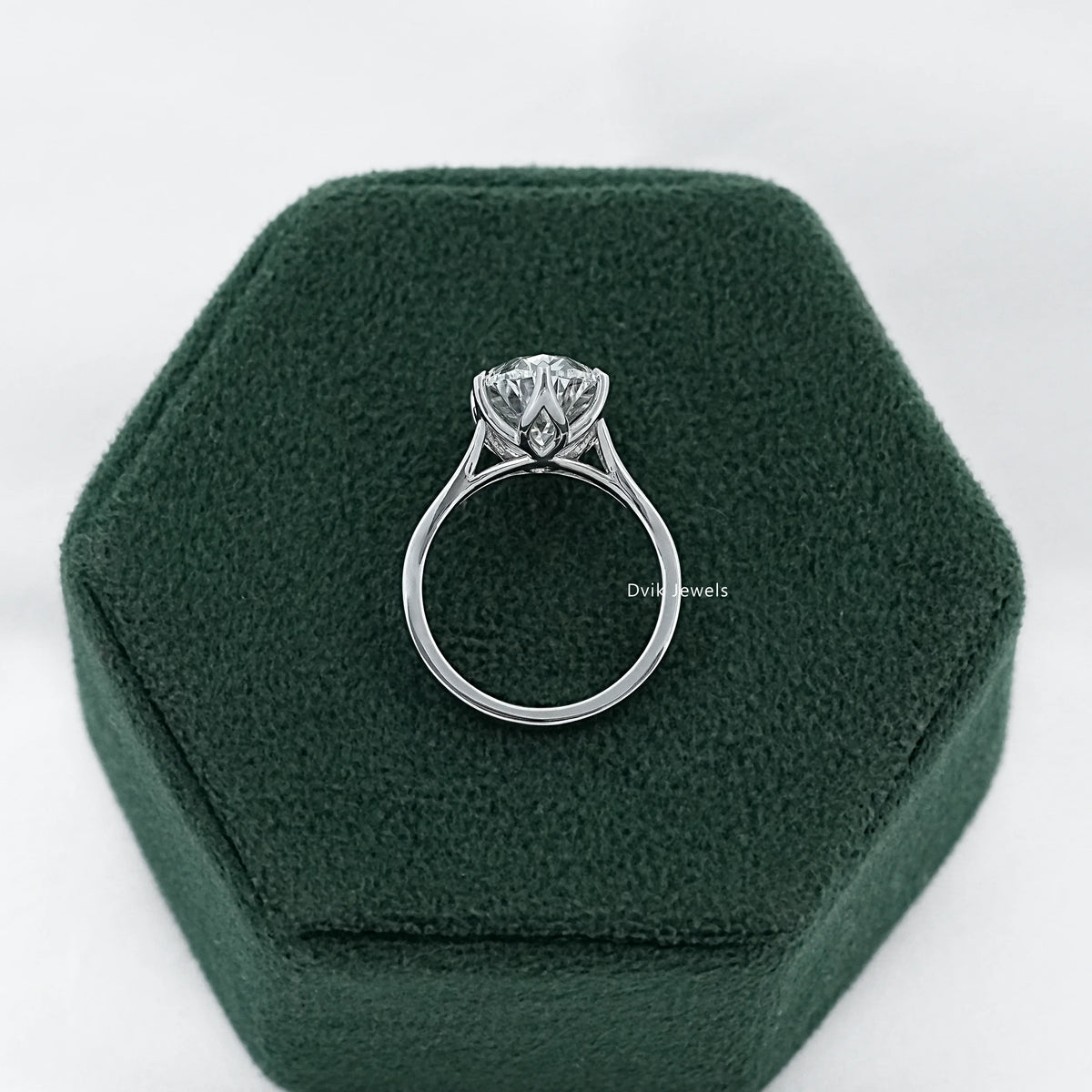 Split Shank Oval Diamond Solitaire Ring
